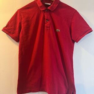 Lacoste Red Polo Shirt Classic Style